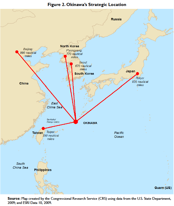 Congressional Research Service map of Okinawa base location