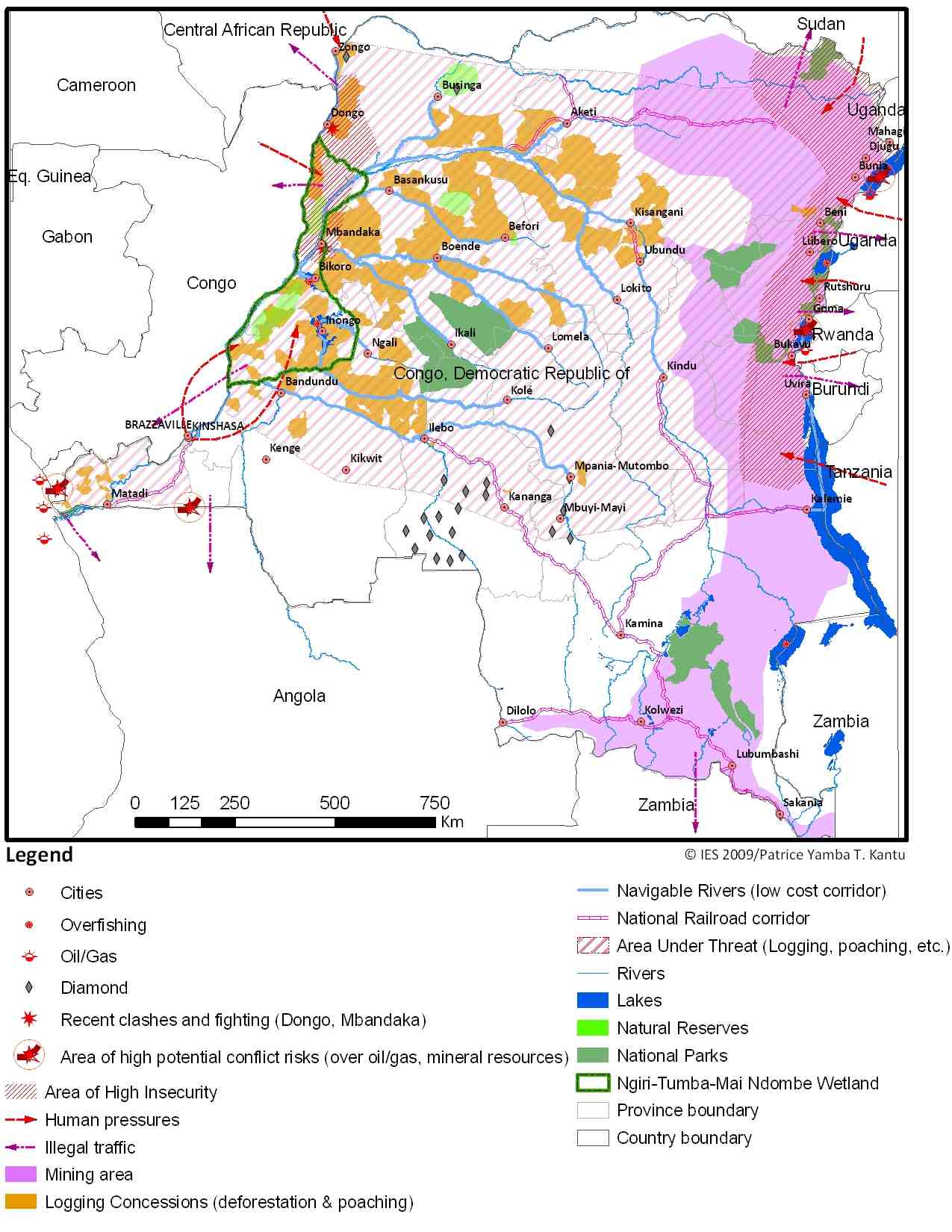 Map of DRC minerals
