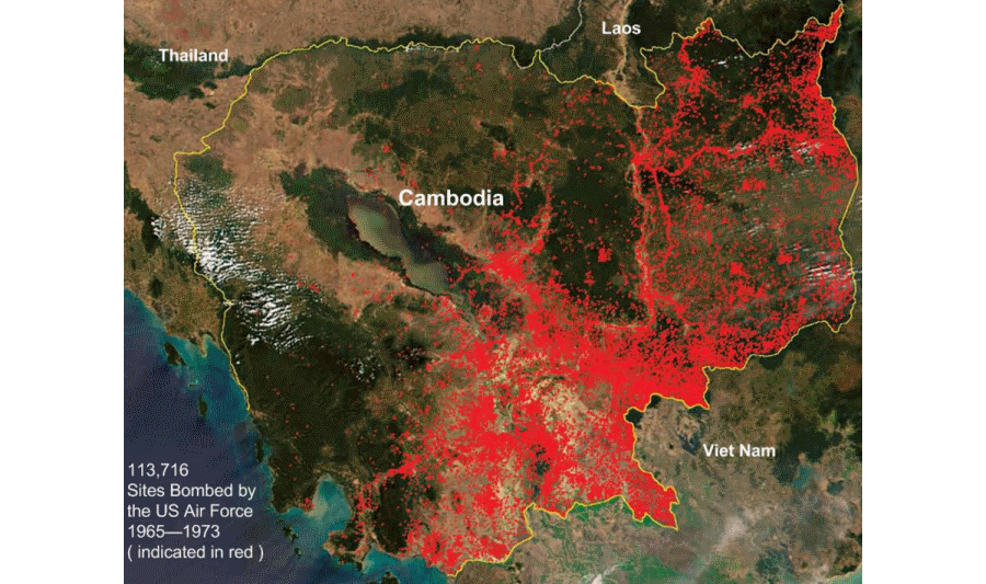 Cambodia strike map