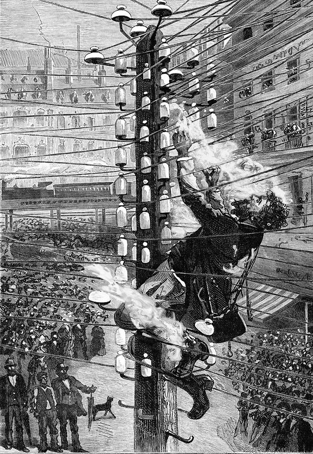 The death of Western Union Lineman John Feeks led to laws finally being passed to move AC lines underground in New York City.