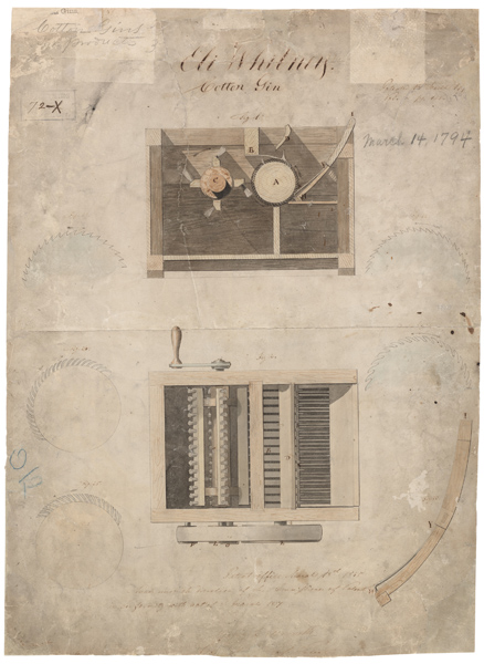 Patent for Eli Whitney's Cotton Gin