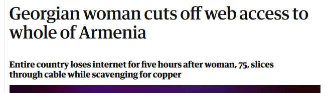 Georgian internet cut off