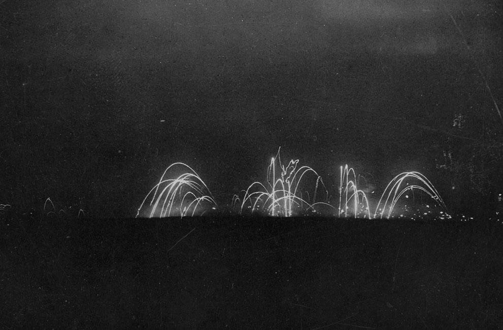 Night time barrage in WW1