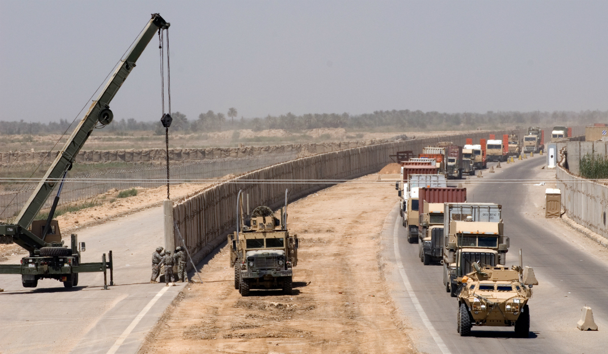 Concrete barriers in Iraq