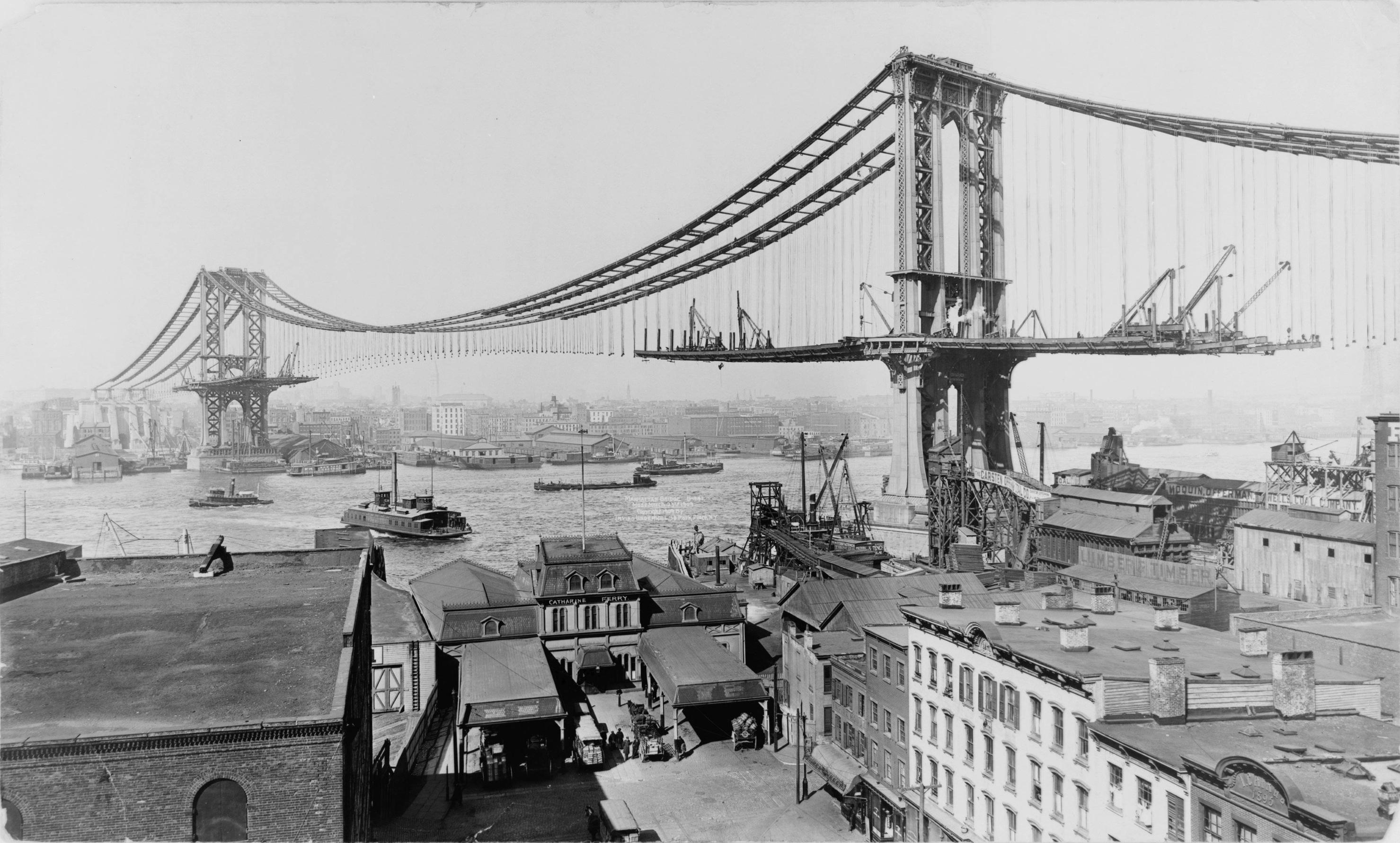 Brroklyn Bridge, first steel wire bridge 1883