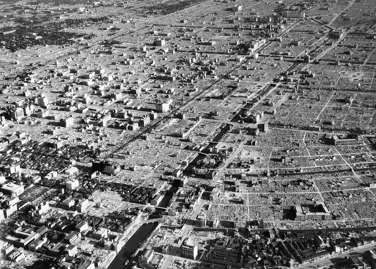 Tokyo residential district after firebombing