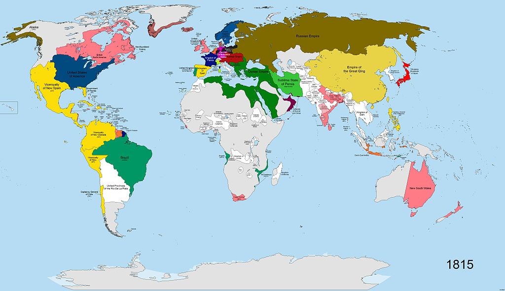 World map 1815